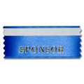 1-5/8"x4" Horizontal Stock Title Ribbon W/ Tape (Sponsor)